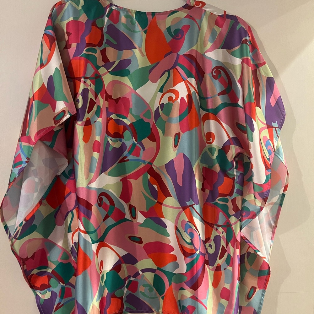 Jade Abstract Print Top - image 1